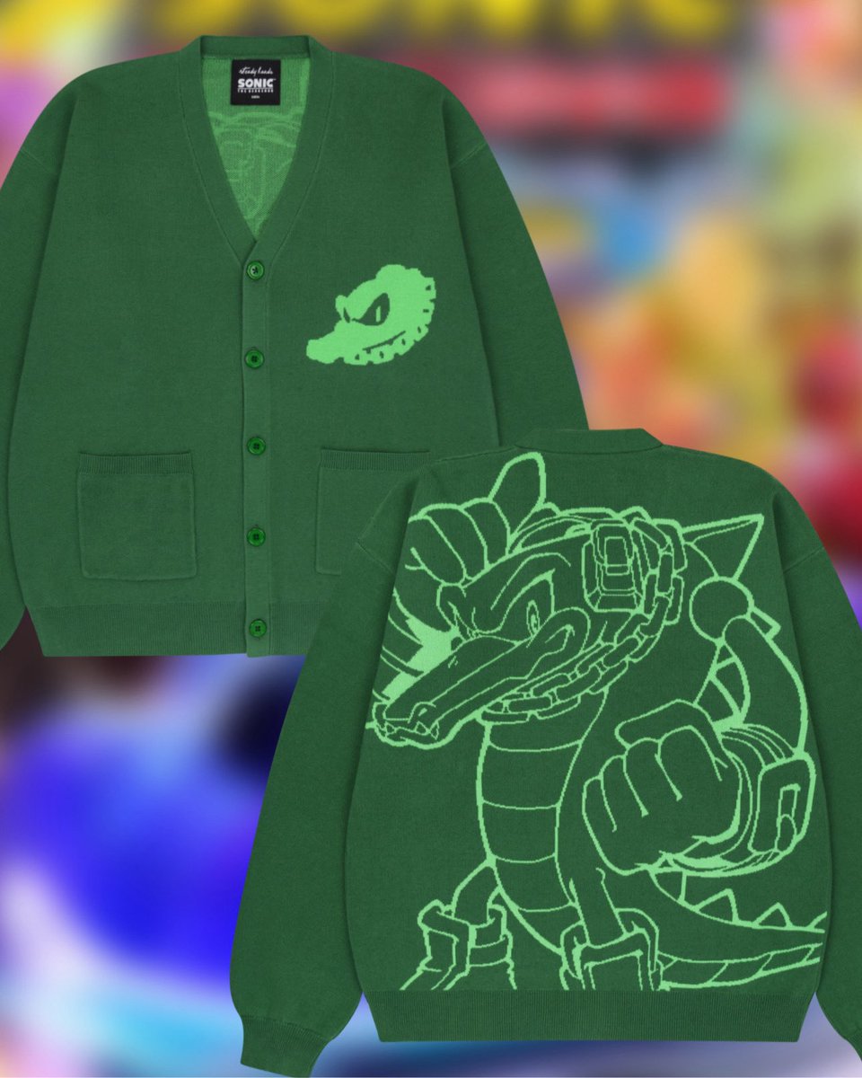 HandsSteady's tweet photo. Sonic Speed Collection - Big Cardigan, Jet the Hawk Cardigan, &amp; Vectot Cardigan

Available this Friday 7/3 at 5pm EST!

Text SONIC to 49469 for early access!

Available Globally (excluding Asia)
©SEGA https://t.co/6J6TAl8w5E