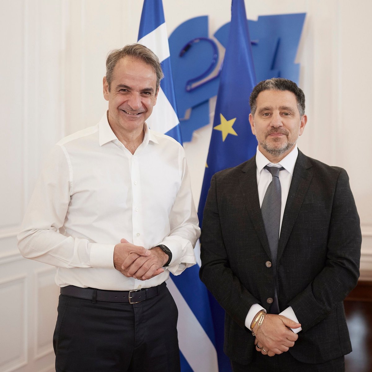 panos_panay's tweet photo. Pumped to see @awscloud bring its first Local Zone to Athens. A big step forward for businesses operating in Greece.  Special to be there for the announcement and meet with @kmitsotakis. https://t.co/m4uKCYUzAA