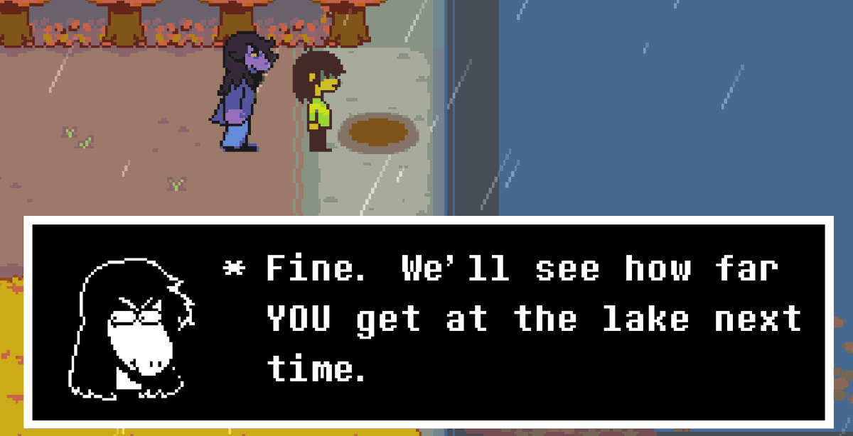 demonlambs's tweet photo. thinking about this line from chapter 4 in a different light #deltarunespoilers https://t.co/2U58pVniQ3