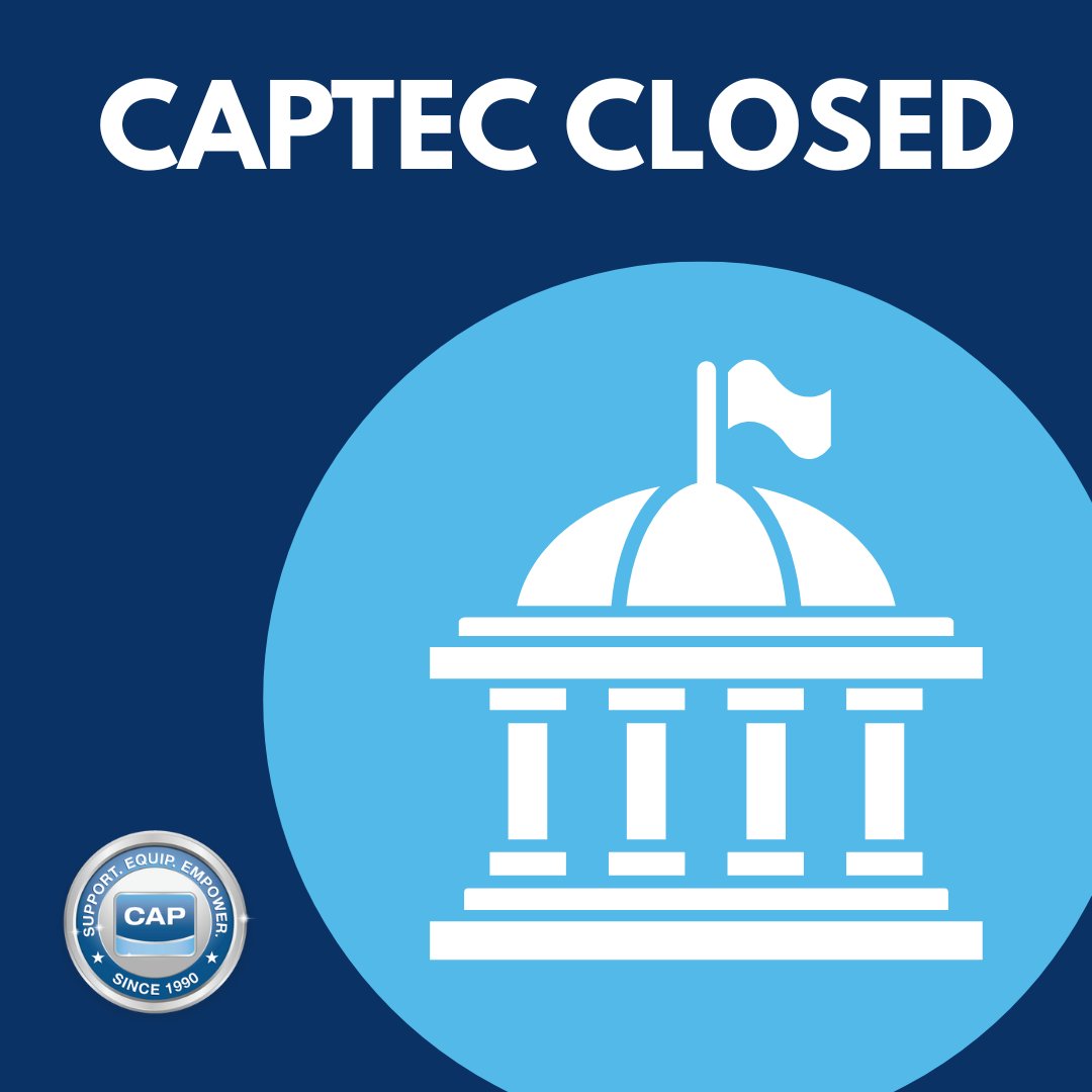 dowcap1990's tweet photo. CAPTEC will be closed today &amp; tomorrow. We will reopen on Monday during regular business hours.

Please email or call, &amp; a team member will get back to you ASAP.

Contact:
8AM-4:30PM EST
833-227-3272, 703-614-8416
VP: 571-384-5629
cap@mail.mil https://t.co/pN1B13IZSC