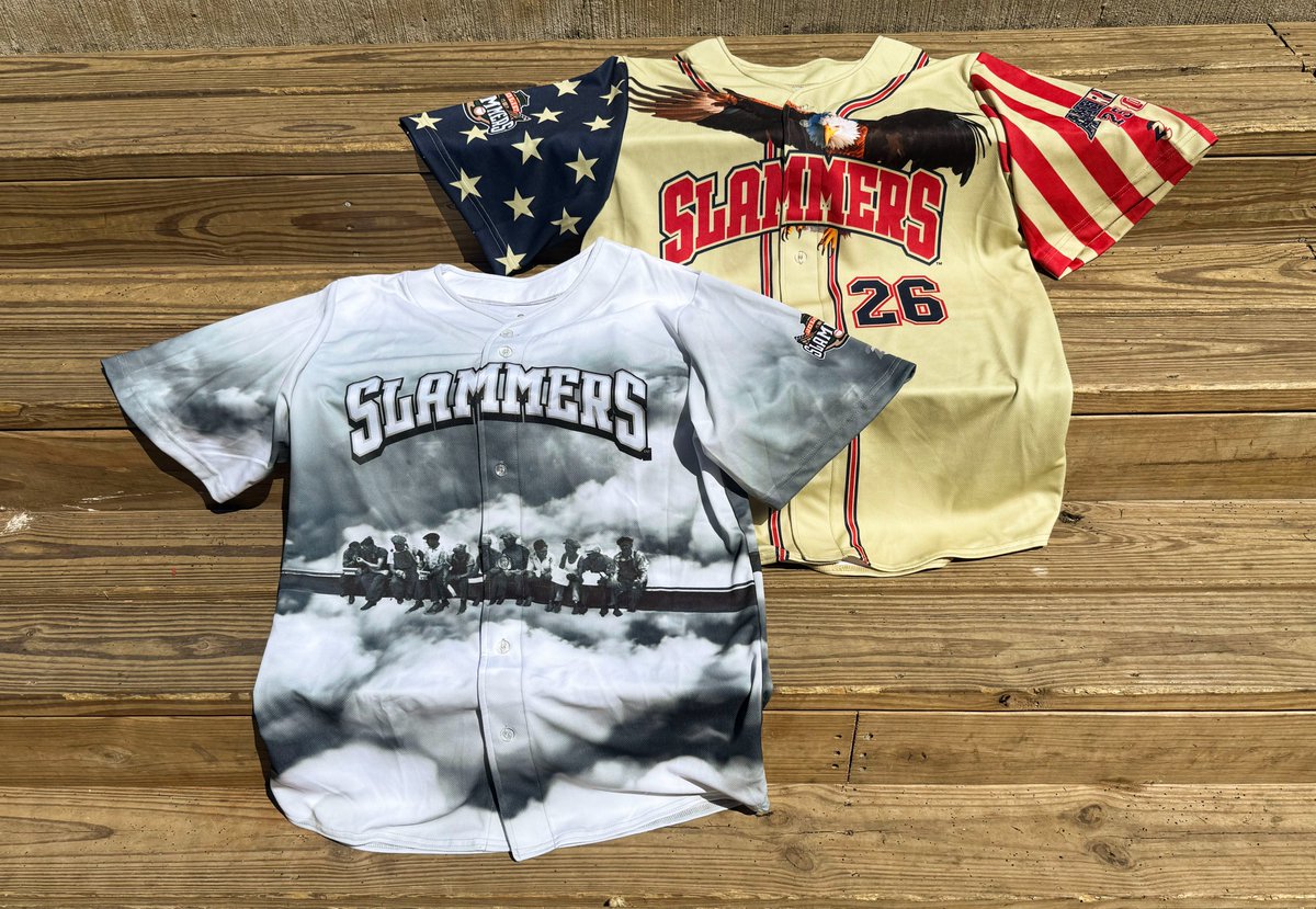 JolietSlammers's tweet photo. Take a look at the two exclusive on-field jerseys you'll see this July at Slammers Stadium!

🇺🇸 Independence Day Jersey: July 3rd-July5th
🔩 Union Night Jersey: July 23rd

#GetLockedIn🔒 #SpecialtyJerseys #OnFieldAction https://t.co/4LYbbcLg4u