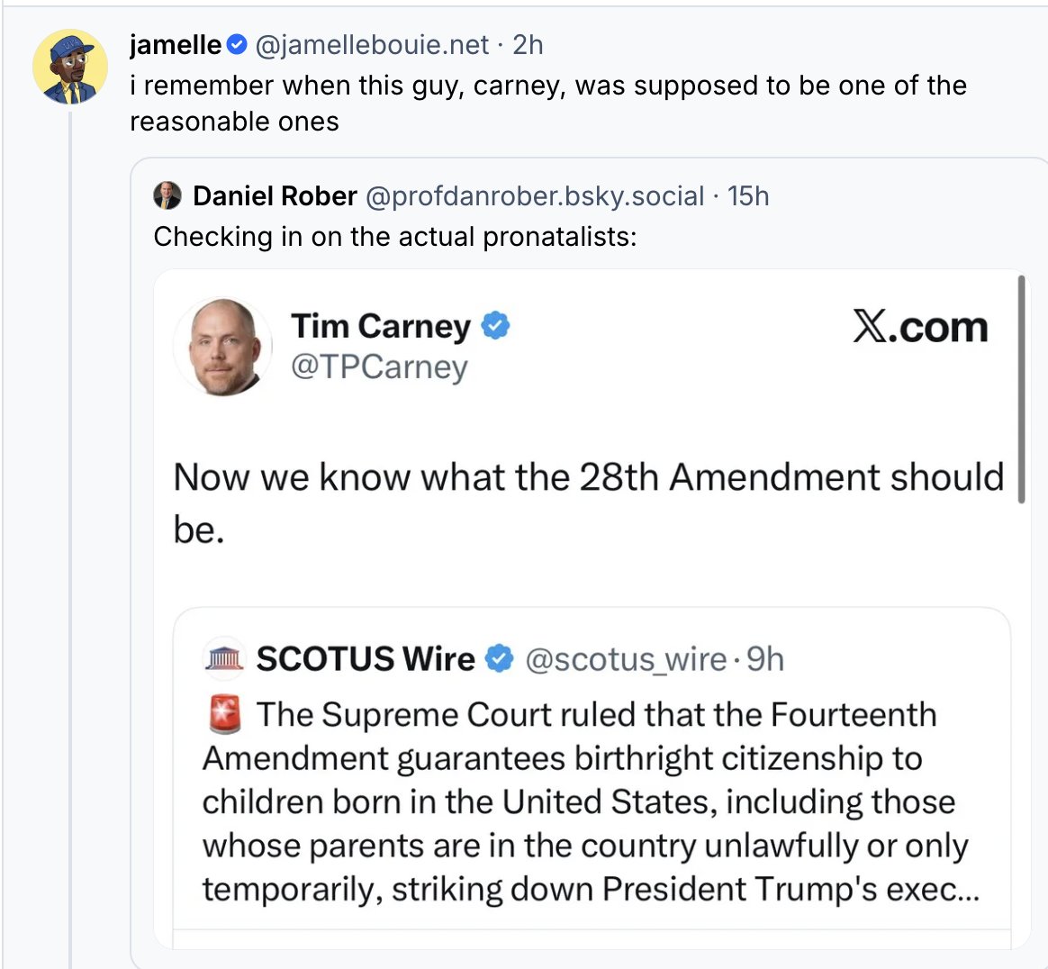 TPCarney's tweet photo. I was never "supposed to be one of the reasonable ones" if that means believing that legal birth tourism is good policy. https://t.co/nhanLho2gQ