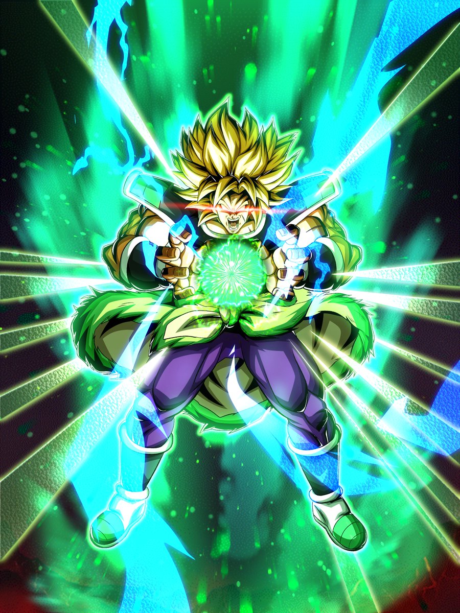 goldie8210's tweet photo. attemped to do broly in dokkan LR style https://t.co/Dsw4LF2SqD