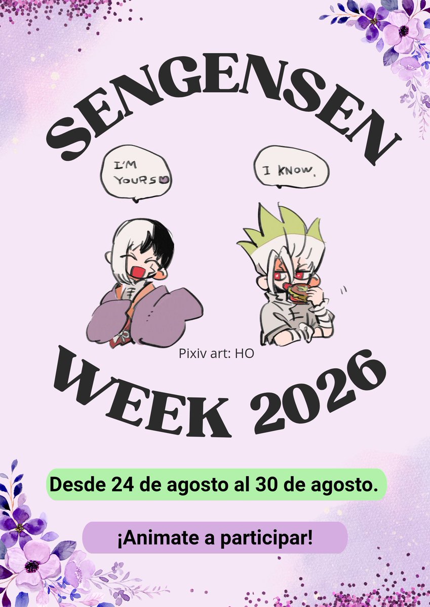 riithye's tweet photo. Holaaa
Hemos organizado junto a otros fans nuevamente la week para este año, Estados dando la información con anticipación para que los participantes puedan prepararse con calma (como dibujos o comics) 
💚💜 no nos petrifiquemos 
#sengensenweek2026 
#sengen #drstone https://t.co/jJgsL6cxA9