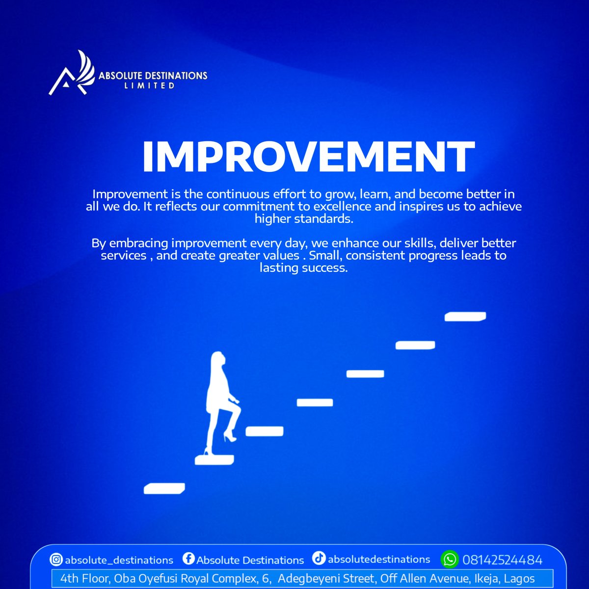 AbsoluteDestin4's tweet photo. Improvement is the continuous effort to grow, learn, and become better in all we do. It reflects our commitment to excellence and inspires us to achieve higher standards. https://t.co/4a7b3HiX4L
