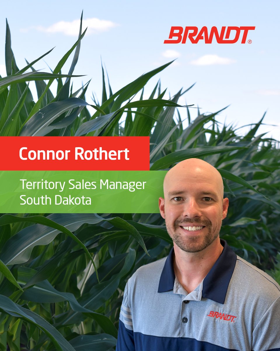 BRANDT_co's tweet photo. Congratulations to Connor Rothert on his new role as a Territory Sales Manager with BRANDT Specialty Formulations! After four years with our Raymond, IL retail team, Connor will now support retailers and growers across South Dakota. 

Read more: https://t.co/39A7GSIN9I https://t.co/BeghmZDxJw