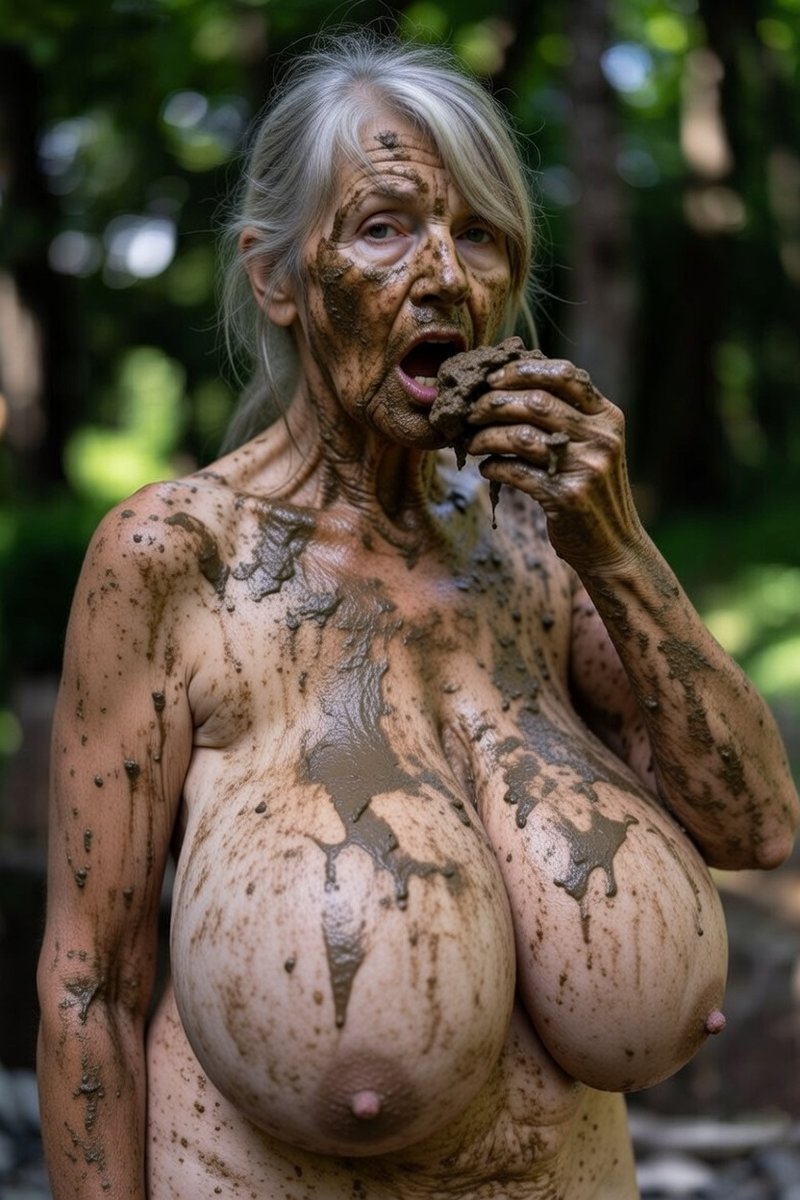 ShitPigSupreme's tweet photo. 🍫💩 Granny's devouring fresh forest dung like it's gourmet chocolate 😈 
Real scat queen energy at 70+ 🔥

#Scat #Dung #Manure #ShitEating #ScatQueen #ExtremeFetish #DirtyGranny #MudPlay #PoopEater #Taboo https://t.co/cZrY3CnL6n