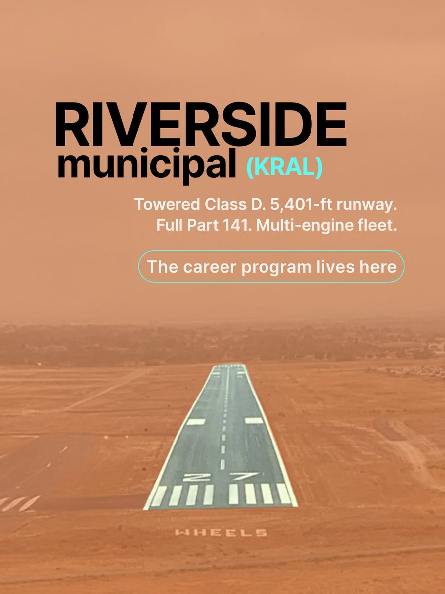 FlyNextGen's tweet photo. Two airports. One standard. ✈️

Train at Riverside (KRAL) or Redlands (KREI) and experience the same high-quality instruction, curriculum, and commitment to your success.

Which airport would you choose first? 

#NextGenFlyingAcademy #LearnToFly #FlightTraining #KRAL #KREI https://t.co/5hkXMxCjYY