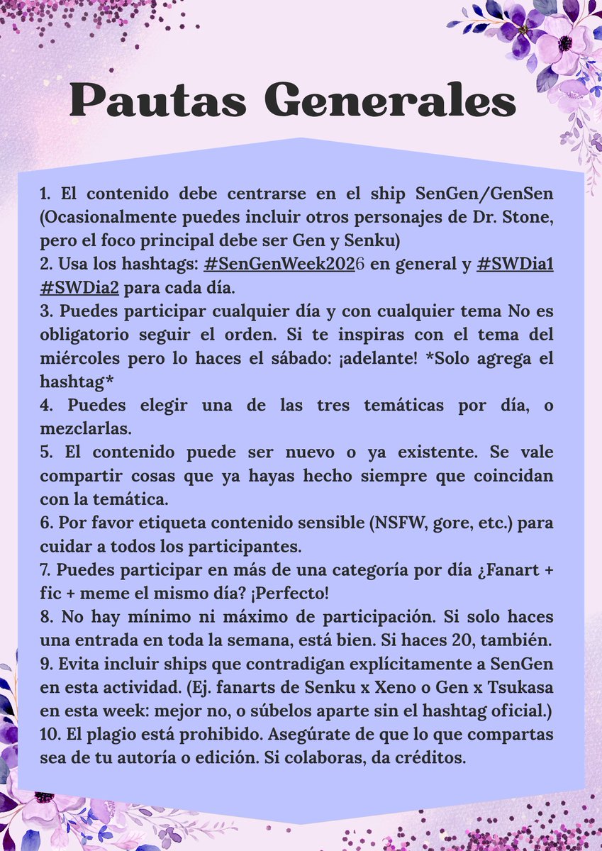 riithye's tweet photo. Holaaa
Hemos organizado junto a otros fans nuevamente la week para este año, Estados dando la información con anticipación para que los participantes puedan prepararse con calma (como dibujos o comics) 
💚💜 no nos petrifiquemos 
#sengensenweek2026 
#sengen #drstone https://t.co/jJgsL6cxA9
