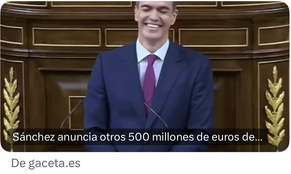 LujubioUno's tweet photo. @euronews @euronewses @abc_es @el_pais @larazon_es @elmundoes @eldebate_com @viOnemedia @edatvoficial @TheObjective_es @elconfidencial @elindepcom @Newtral @europapress @LaVanguardia @laSextaTV @som3cat @20m @CasaReal @GR_GuardiaReal @washingtonpost @nytimes @latimes @NTN24 @smh @ianmiles @ft @thetimes @guardian @LANACION Tantos inmigrantes los integrará en la Moncloa, no¿?.. 🤔 #ACuidarse
@gaceta_es https://t.co/lpLnY5L3xn