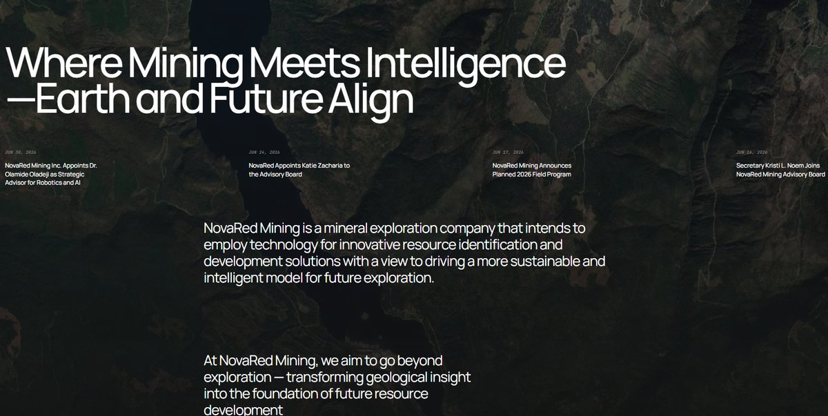 DanielP28908477's tweet photo. EVERY UPDATE MAKES ME MORE BULLISH ON $NREDF

I've been researching NovaRed Mining for months, and each announcement seems to add another reason to stay invested. This time it's AI leadership, but the company already had a strong foundation before that news

NREDF controls 39,726 acres, identified 3 drill-ready targets, completed geophysical surveys capable of imaging to 4,900+ feet (1,500+ meters), and built MetalCore with more than 2.7 million proprietary records. Historical sampling has returned up to 1.670% copper, while nearby historical drilling includes 1,084 ppm copper over 3.13 meters

That's why I think this story deserves more attention

Not advice, just reading the setup

$CRCL $BE $JEM