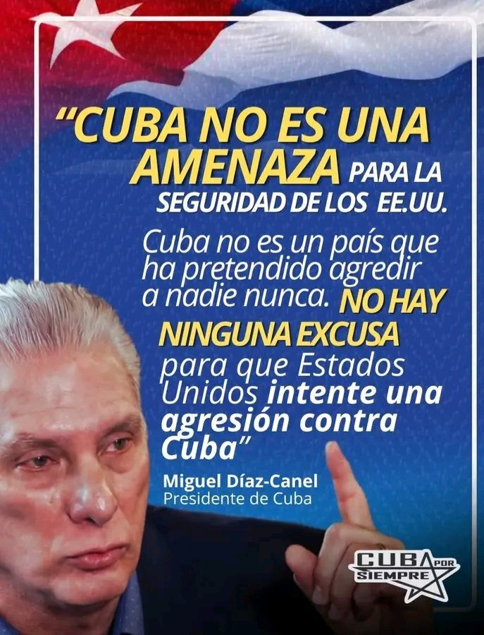 yoddaniel85454's tweet photo. El próximo 7 d Julio se  denunciará ante la  Asamblea General ONU acciones agresivas de EEUU amenaza d agresión militar cerco energético y otras medidas d recrudecimiento  que son acto d castigo colectivo y provocan daños y privaciones al pueblo.
#Cuba
#PorCiroRedondoTodo https://t.co/KElmCI5C70