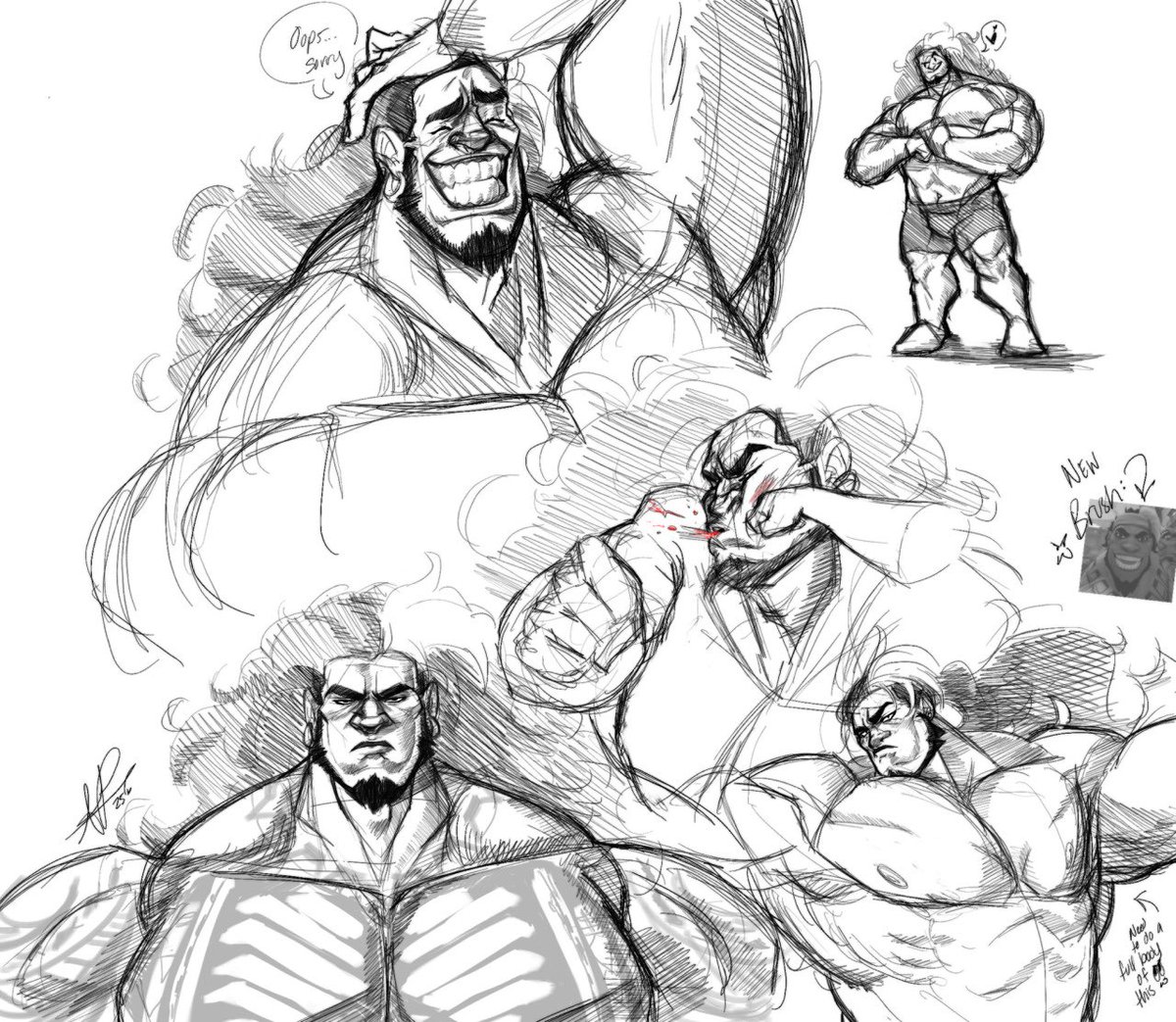 Big_0oof's tweet photo. Bruh…one of the reasons I slowed down on my art: it pains me how inconsistent my art style is ffs 😵‍💫😵‍💫😵‍💫(anyway more 2025 Mauga doodles🏝️💕)
#Mauga #Overwatch #overwatchfanart https://t.co/Ks1kbclamw