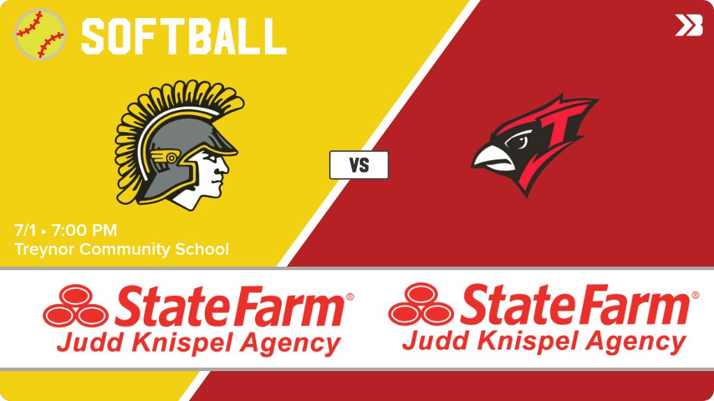 TreynorNation's tweet photo. Softball (Varsity) Game Day! - Check out the event preview for the The Treynor Cardinals vs The Atlantic Trojans. It starts at 7:00 PM and is at Treynor Community School. https://t.co/NTooaumbtt https://t.co/2quwGXsb4b