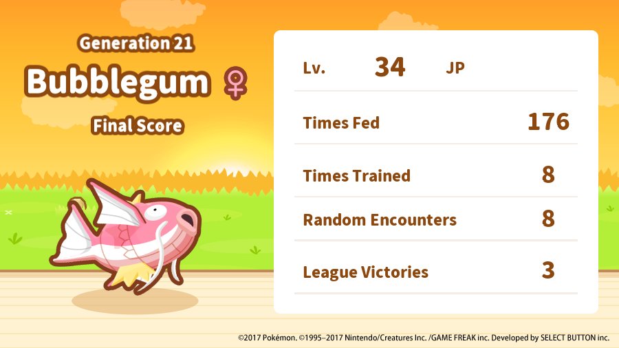 sneakyhobbit's tweet photo. Bubblegum  reached its
max level! Whooeeee! #Magikarp https://t.co/fTWlZOcajR https://t.co/PhH7zdU4f1