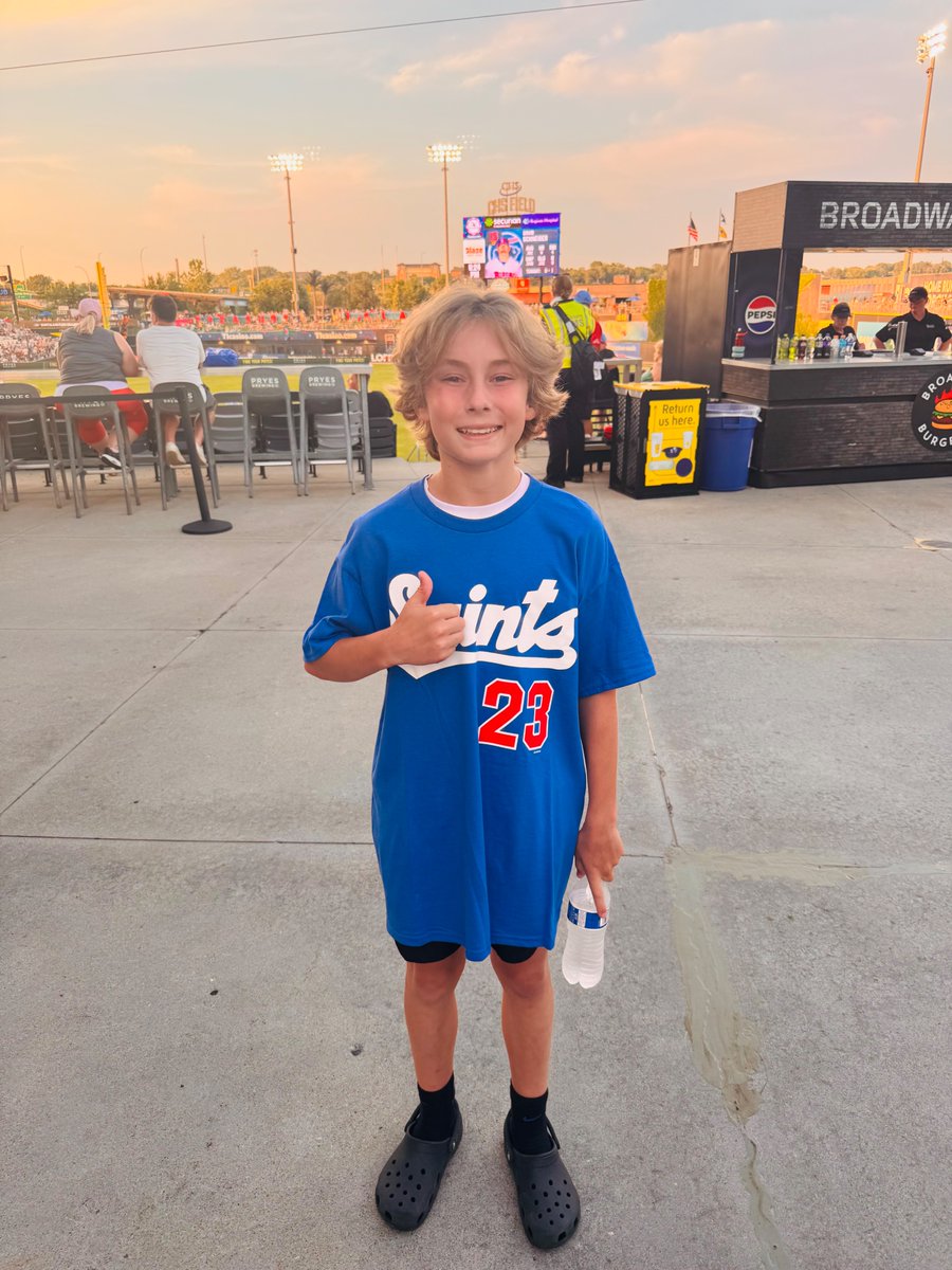 StPaulSaints's tweet photo. Not all heroes wear capes. Some wear a #23 Saints jersey.

We are happy to share Lincoln is doing well, and even got some new merch🥹💙 https://t.co/yGs3dcc4Kb