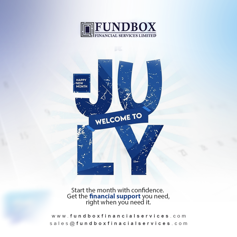 FundboxFSL's tweet photo. Happy New Month! 🎉
May July bring you prosperity, financial stability, and success in all you do
At FundBox Financial Services, we're committed to providing the financial solutions you need to grow with confidence
#HappyNewMonth #WelcomeJuly #FundBox #FinancialSuccess https://t.co/QnYlibF93Z