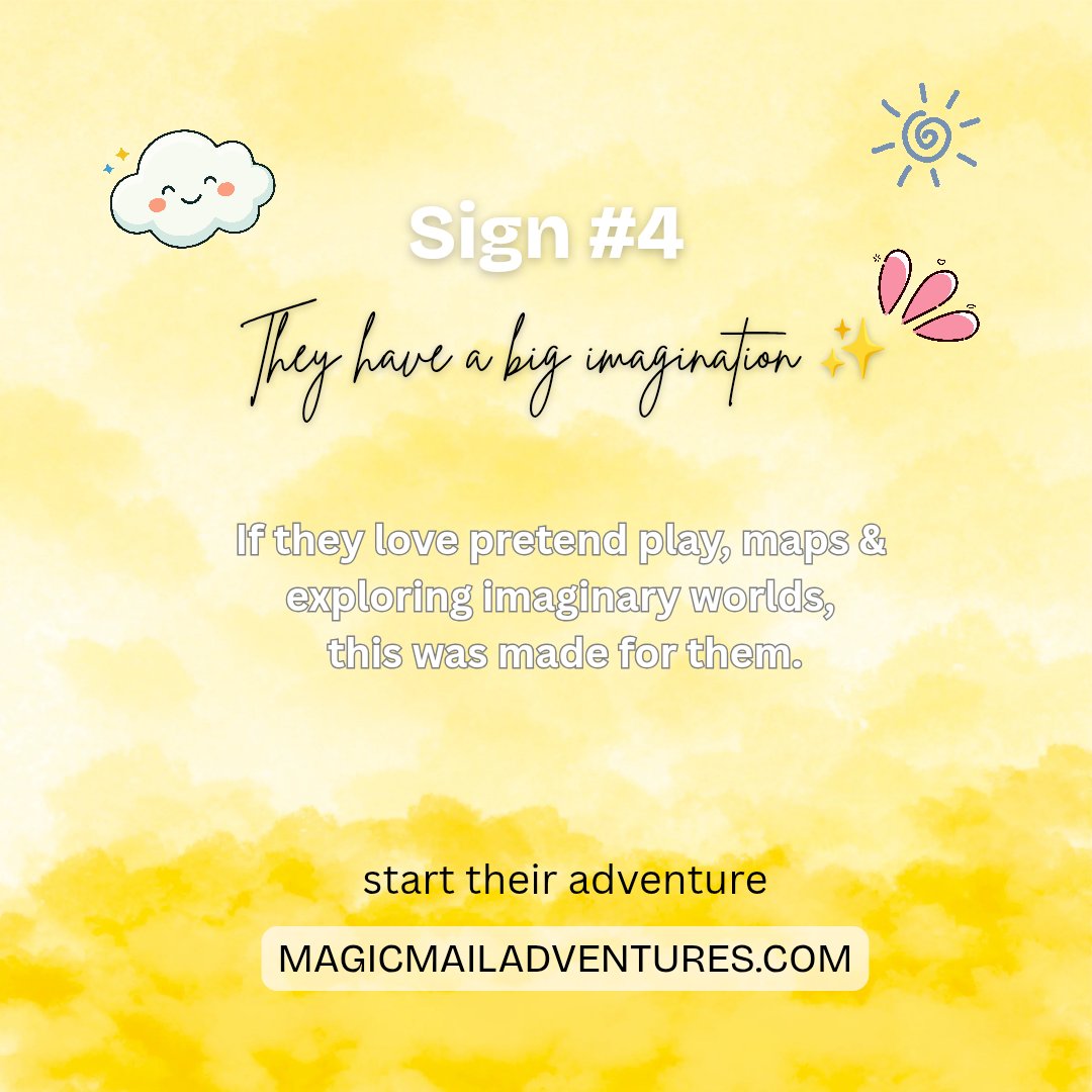 mailadventures's tweet photo. How many signs matched your child? Let us know in the comments! 👇🏻

No screens. Just pure imagination. ✨

Click the link on our Bio to start their adventure today! 🍀💛

#MagicMailAdventures #KidsSubscriptionBox #PersonalizedGifts #GiftsForKids #KidsActivities https://t.co/5azUvbuzrR