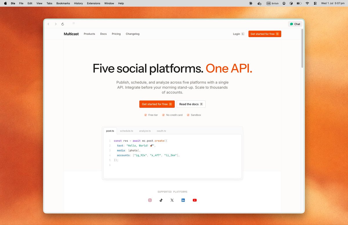 madebyibrahim's tweet photo. I’ve been working on something that I’m really excited about. Post, schedule, and engage across every* social network with a single API.

* will launch with a couple, with the goal to support all.

If you’d want to beta test, let me know! https://t.co/ctqMAiyQIR