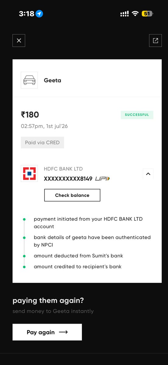SumitB170799's tweet photo. @UberIN_Support I am unable to upload image in dm , attaching it here https://t.co/GCoyP2QS8n