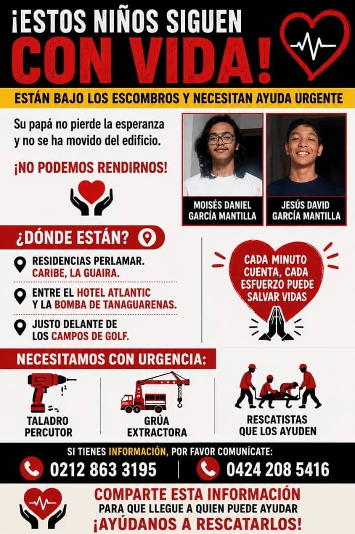 LetRusso04's tweet photo. @metavarce @Venemergencia Siguen con vida pero no está llegando ayuda, tenemos días tratando de hacer que llegue pero no llega. https://t.co/OTwymzlDGB