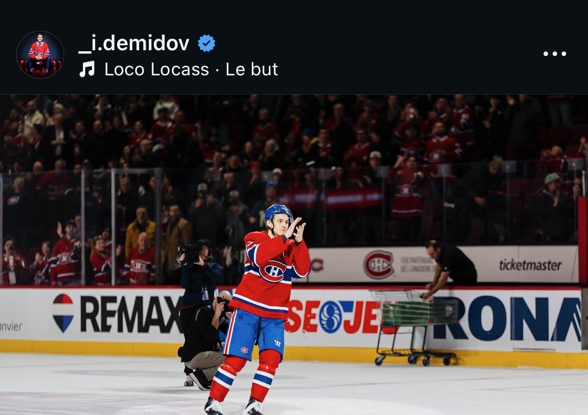 HabsOnReddit's tweet photo. Ivan Demidov on his IG:

“I’m so excited to be here for 8 more years! See you soon MTL! 💙🤍❤️” https://t.co/k0IdWTNEJR