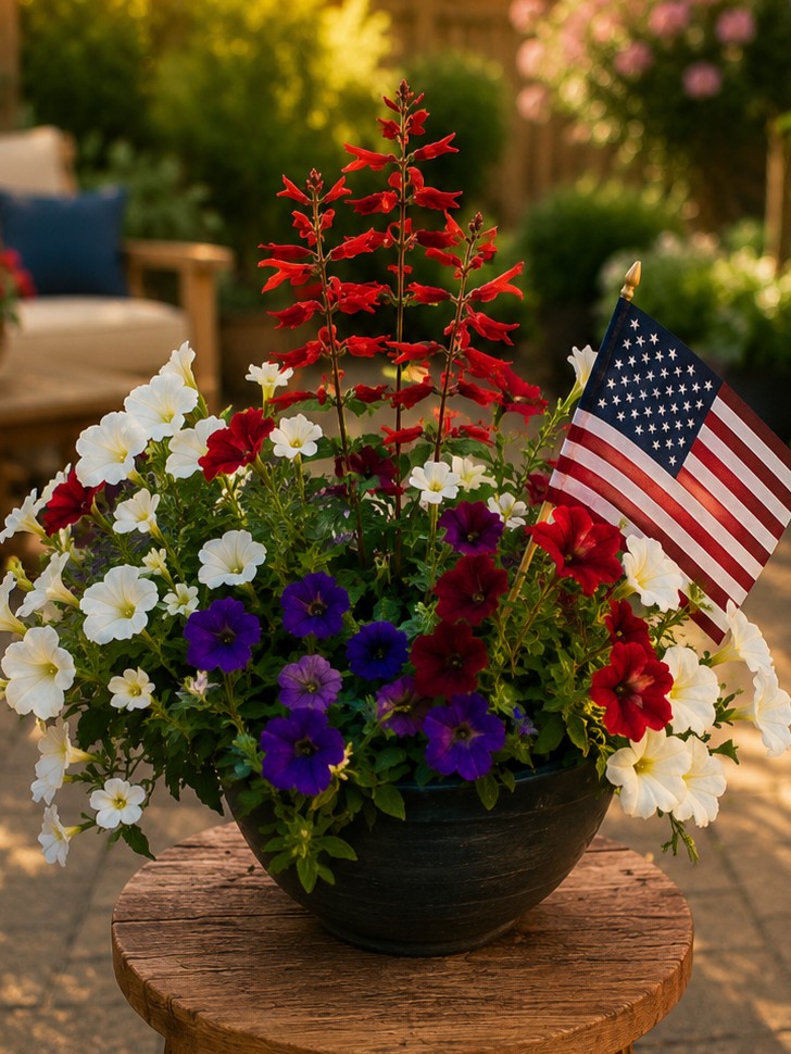 PikeNurseries's tweet photo. Star-Spangled Showcase 🔴 ⚪ 🔵 
• All-American Tomato Patio Pots: 11 Inch Pot Reg. 22.99 | SALE 9.99 or Buy 2 for 17.76
• Patriotic Colorbowl: 14 Inch Pot Reg. 24.99 | SALE 14.99
• Sunflower Patio Pots: 12 Inch Pots | SALE 14.99
• Americana Decor: SALE 30% 

Save through Sunday, July 5th. While Supplies Last.