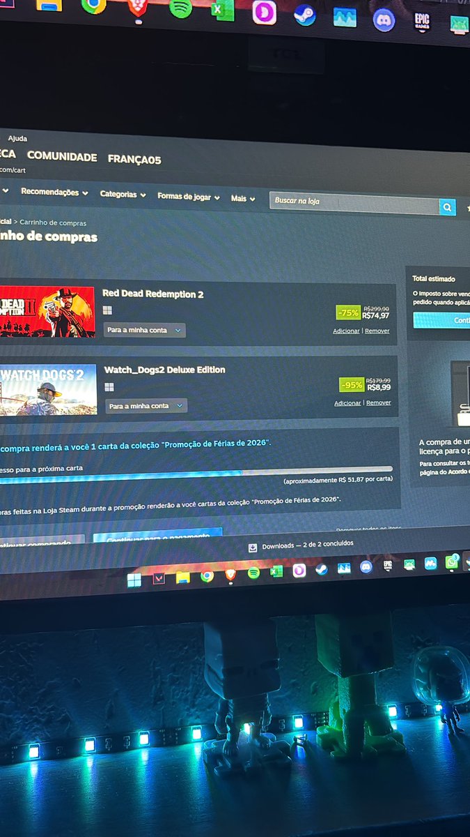 franch2005's tweet photo. @SoloEnSteam Peguei rdr2 e watch dogs 2 por 85 pila vai tomando https://t.co/sUOPKMmaq3