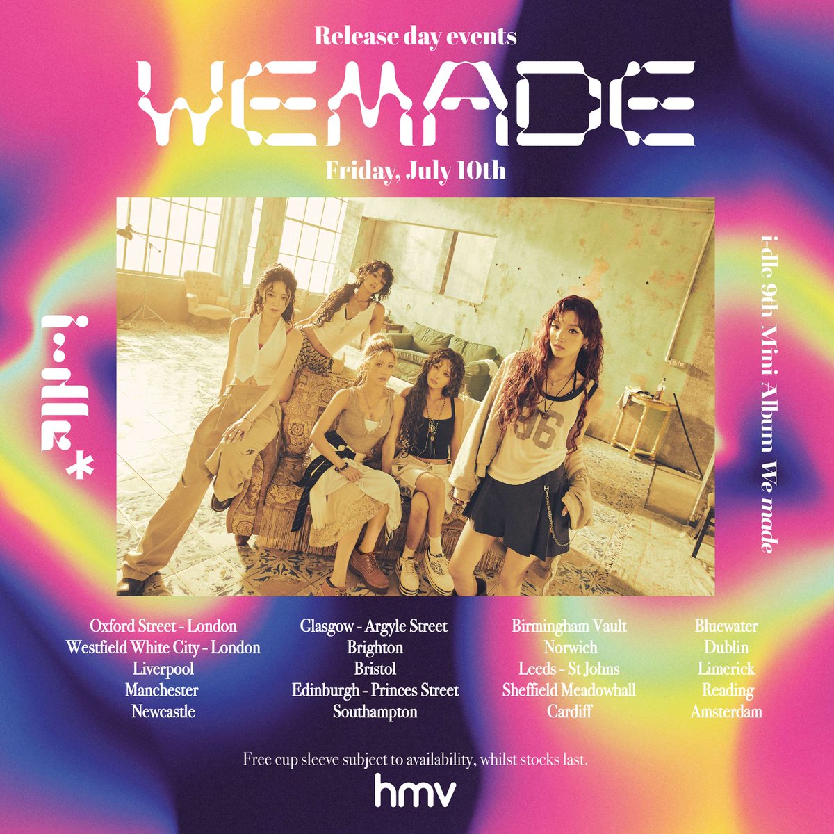 hmvtweets's tweet photo. We are celebrating the hugely exciting new mini album from i-dle with release day events taking place in selected hmv stores. Join the Neverland community and experience their 9th mini album in store!

#i-dle #idle #wemade #neverland https://t.co/BoEUTkClNk