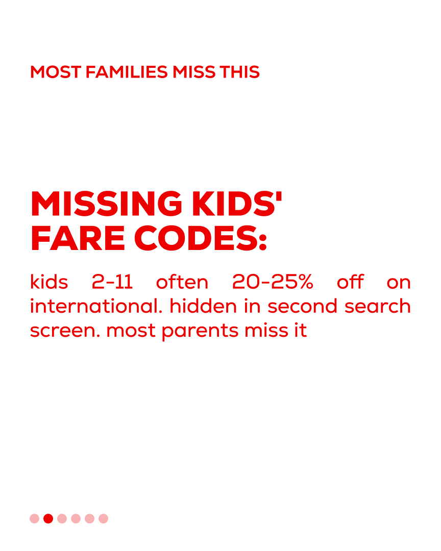 tickets_us's tweet photo. A family of 4 spends 2.3x more on flights than they have to. 3 fixable mistakes.
Tickets shows the family fare. Link in bio ✈️
#familytravel #travelusa #flighthacks #familyflight https://t.co/xxe4P62cmY