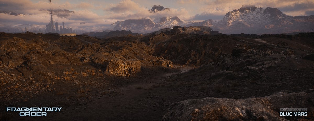 fragorder's tweet photo. The world to live in: latest snaps.
Blue Mars, a Martian colony.

#FragmentaryOrder https://t.co/atfyEcsbwU