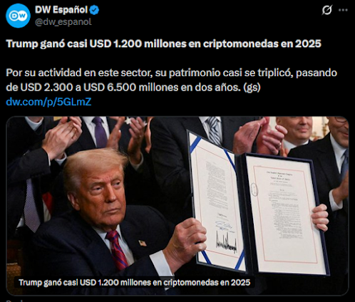 AntisanaNews's tweet photo. 🟢Donald Trump convirtió la presidencia en un negocio personal, mientras las mayorías enfrentan crisis sociales y económicas
#ConflictoDeIntereses #AbusoDePoder #Corrupción
Sepa más https://t.co/5nExHVJIYM https://t.co/9q2hynshIn