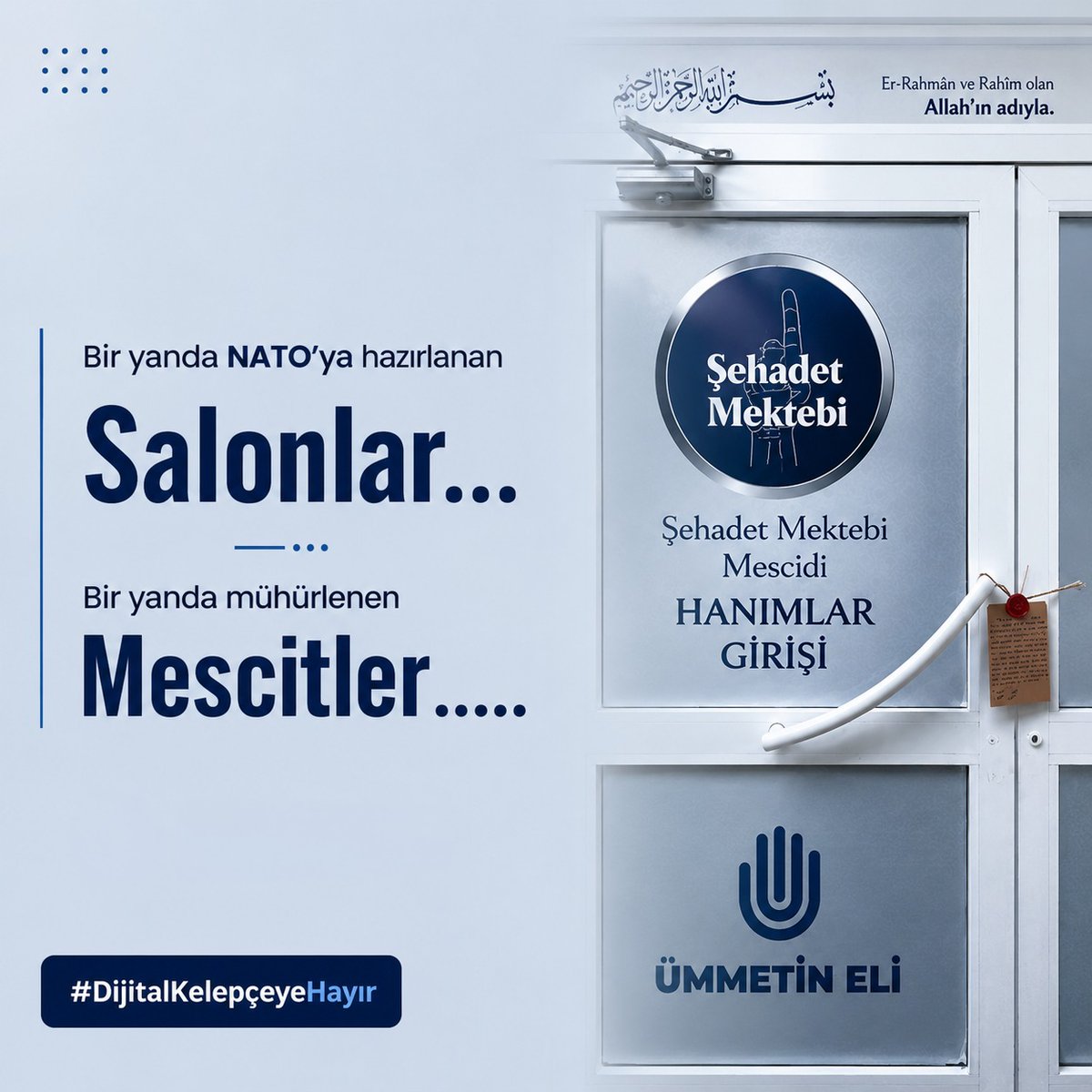 Sadik4275's tweet photo. Nato gelecek diye Mescitler mühürleniyor
Sosyal medya hesapları kapatılıyor 
Hocalar alıkonuluyor

#DijitalKelepçeyeHayır https://t.co/KOXTIPRolr