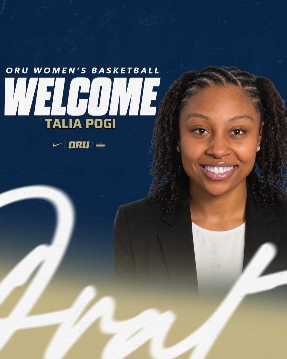 ORUWBB's tweet photo. Welcome to the #ORUFam Graduate Assistant Talia Pogi! 

#EagUp | #GoldenStandard https://t.co/5KC0VjhggU