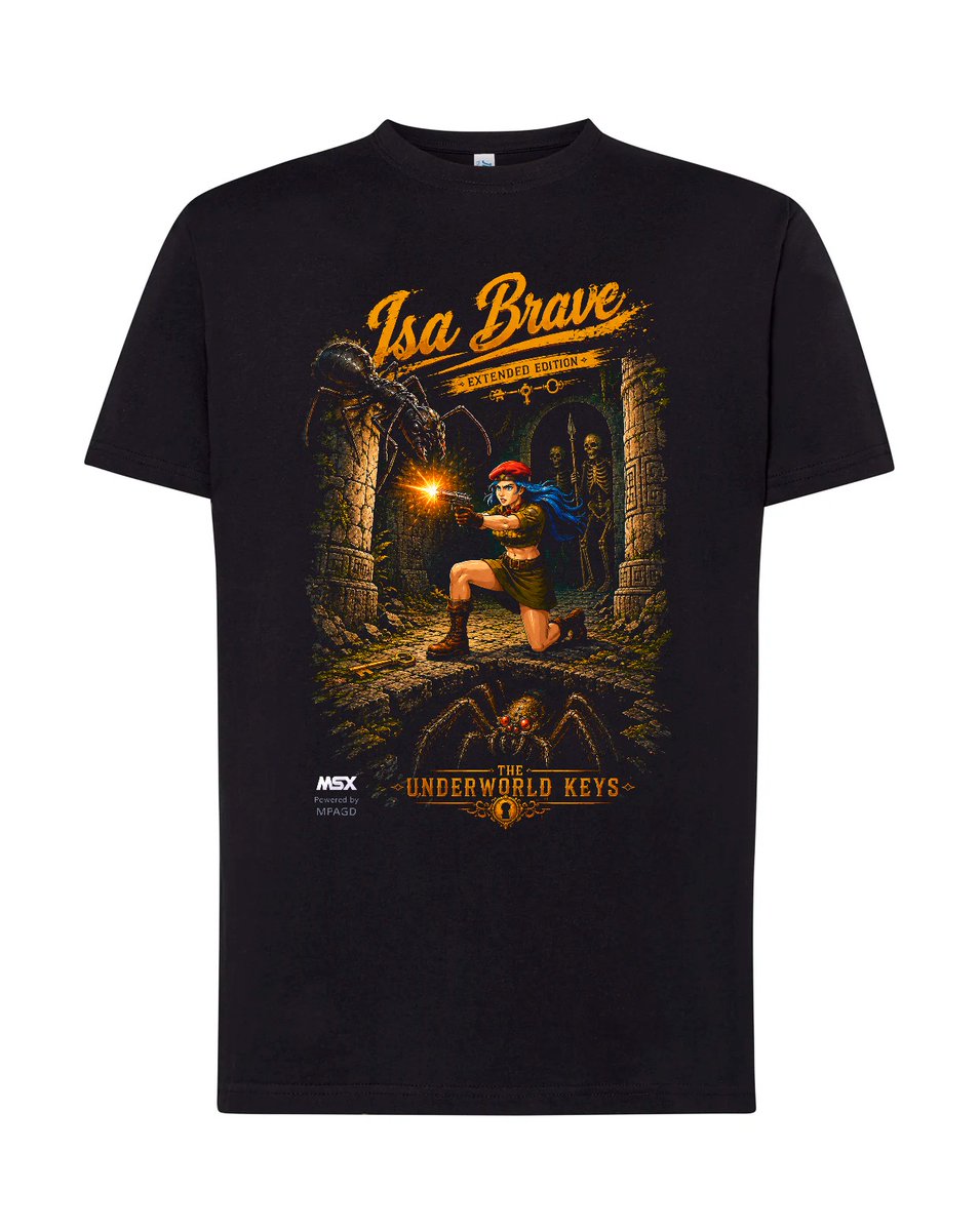 Tomasiano74's tweet photo. Buenas! 
Voy a hacer una tirada de camisetas para celebrar el lanzamiento de Isa Brave Versión Extendida en MSX.
Si estáis interesados os informo de todo en tomasiano74@gmail.com.

Un saludo y muchas gracias por vuestro apoyo ♥️ https://t.co/y7iykS0V4n