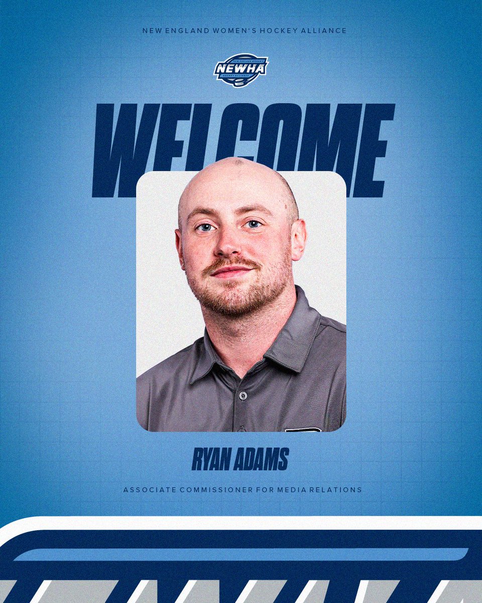 NEWHAonline's tweet photo. RELEASE ➡️ Adams Appointed NEWHA Associate Commissioner for Media Relations

📰 https://t.co/MoLAnudGMW | #NEWHA | #NCAAHockey https://t.co/RR58uDFnwh
