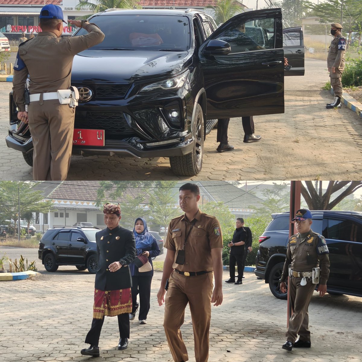polpp_pringsewu's tweet photo. Satuan Polisi Pamong Praja melaksanakan kegiatan pengamanan dan pengawalan pada Upacara Peringatan Hari Keluarga Nasional (Harganas) ke-33 tahun 2026.

Bupati Pringsewu H. Riyanto Pamungkas bertindak sebagai Inspektur Upacara. (29/06/2026) https://t.co/YfW4xyuveY