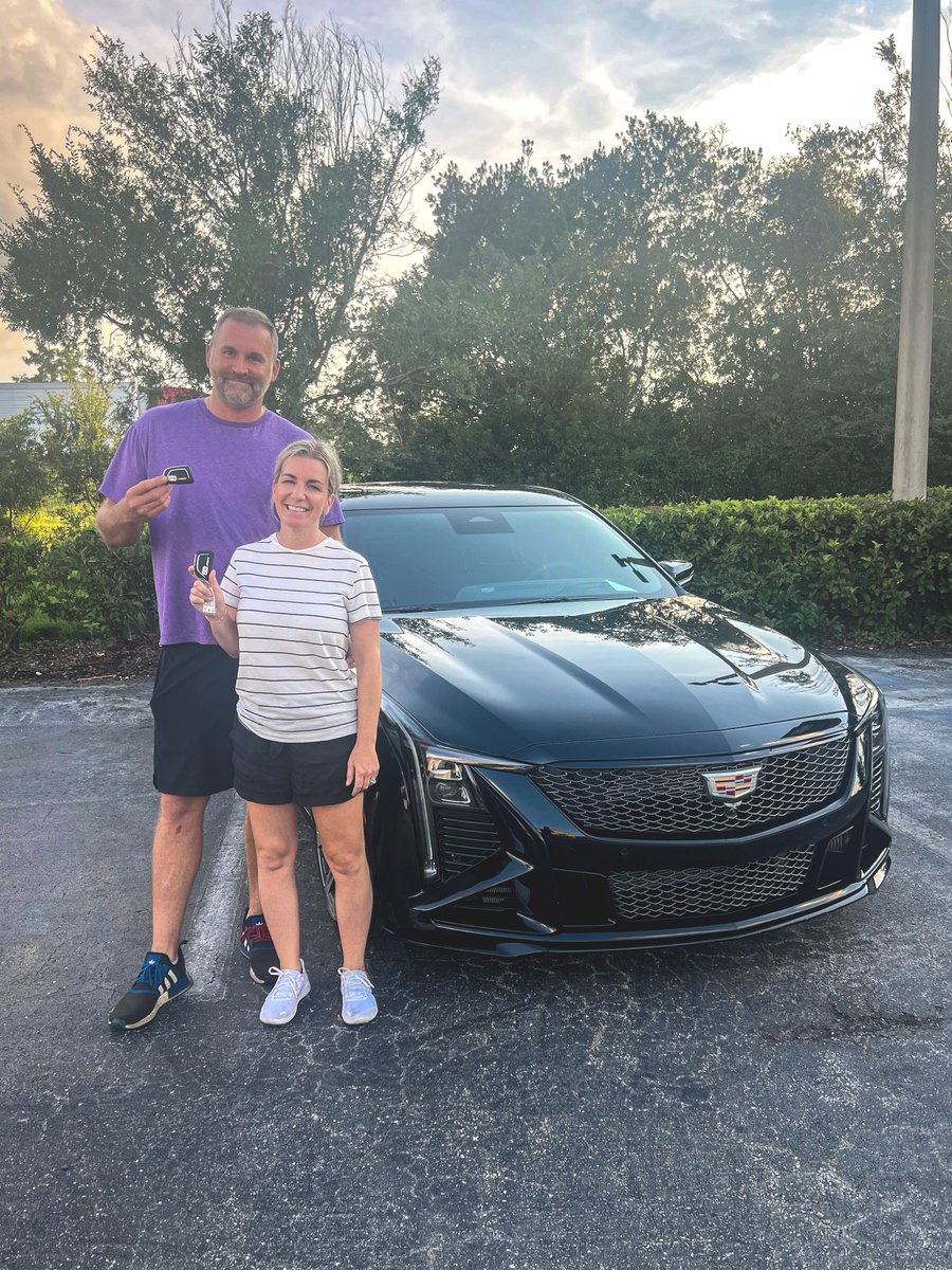 FieldsAuto's tweet photo. 26 hours straight. One destination. The 2026 #Cadillac CT5-V #Blackwing. The Phipps Family made the drive. Todd Riggs made it worth every mile. Congratulations, Phipps Family &amp; thanks for choosing #FieldsCadillac! 

Find yours today: (904) 823-3000 | https://t.co/Gt51krbQ5Y https://t.co/ivwoNz22wR