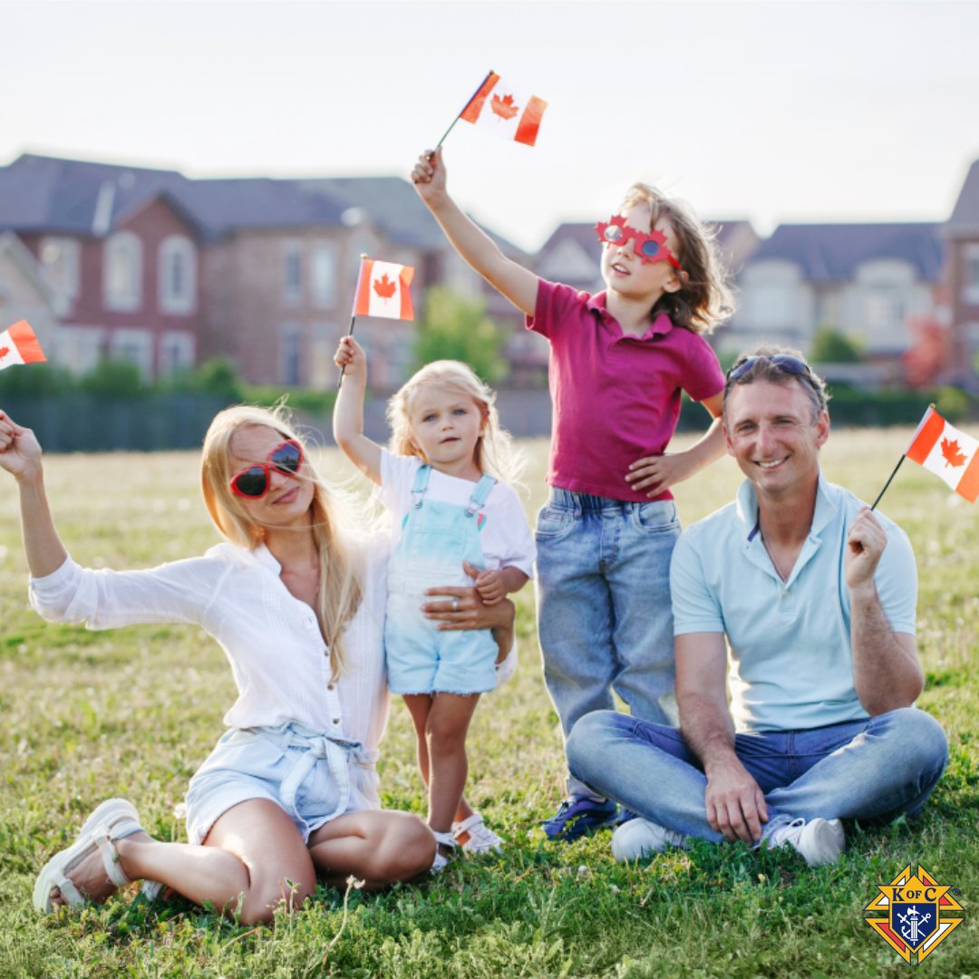 KofC's tweet photo. Happy Canada Day to our Canadian brother Knights and their families, and to our friends from coast to coast to coast. May St. Joseph, your patron, and Our Blessed Mother under the title Our Lady of the Cape (from Canada’s National Shrine in Quebec), intercede for the good of all people of your beautiful land. 
-- 
Bonne fête du Canada à nos Frères chevaliers canadiens et à leurs familles, ainsi qu’à tant d’amis d’un océan à l’autre. Que saint Joseph, votre patron, et la Bienheureuse Vierge Marie sous le titre de Notre-Dame du Cap (du Sanctuaire national du Canada au Québec), intercèdent pour la poursuite de vos bonnes œuvres et pour le bien de tous les peuples de votre beau pays.