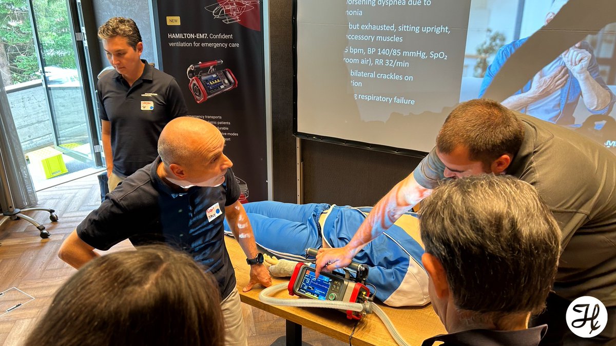 hammedicalems's tweet photo. 🚑 Partners from around the world joined us in Switzerland for #HAMILTONEM7 Partner Training. Thanks for the great discussions and hands-on learning to advance emergency care together! 🤩 #HamiltonMedicalEMS https://t.co/K8TeyASvcK