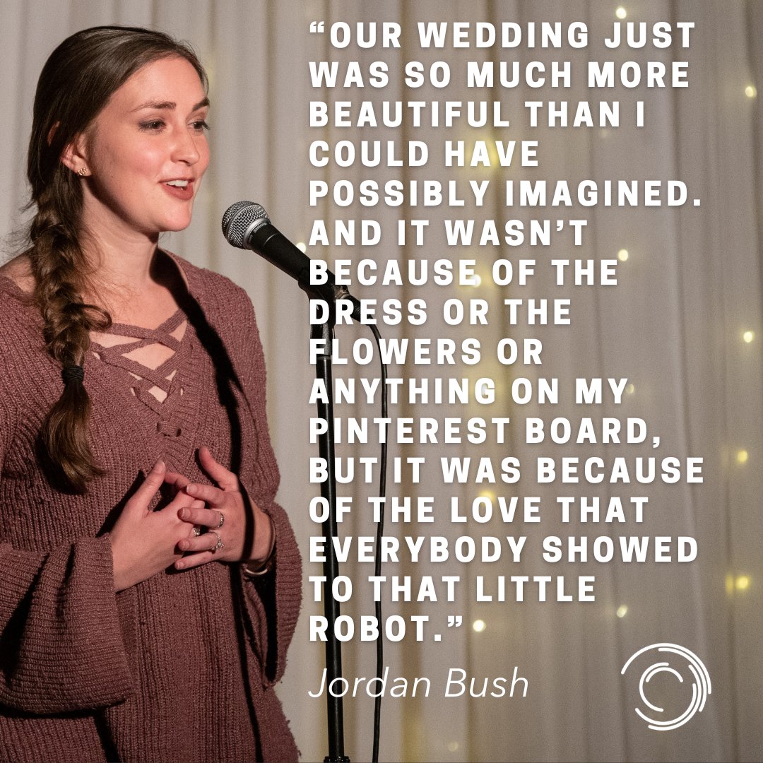 storycollider's tweet photo. A wedding. A cancer diagnosis. A little robot.
Jordan Bush shares a story about the extraordinary lengths we'll go to make sure the people we love can still be part of life's biggest moments.
🎧 Listen to this #BestOf story https://t.co/jGjjwIsWnA https://t.co/VE2PT3Nb0q