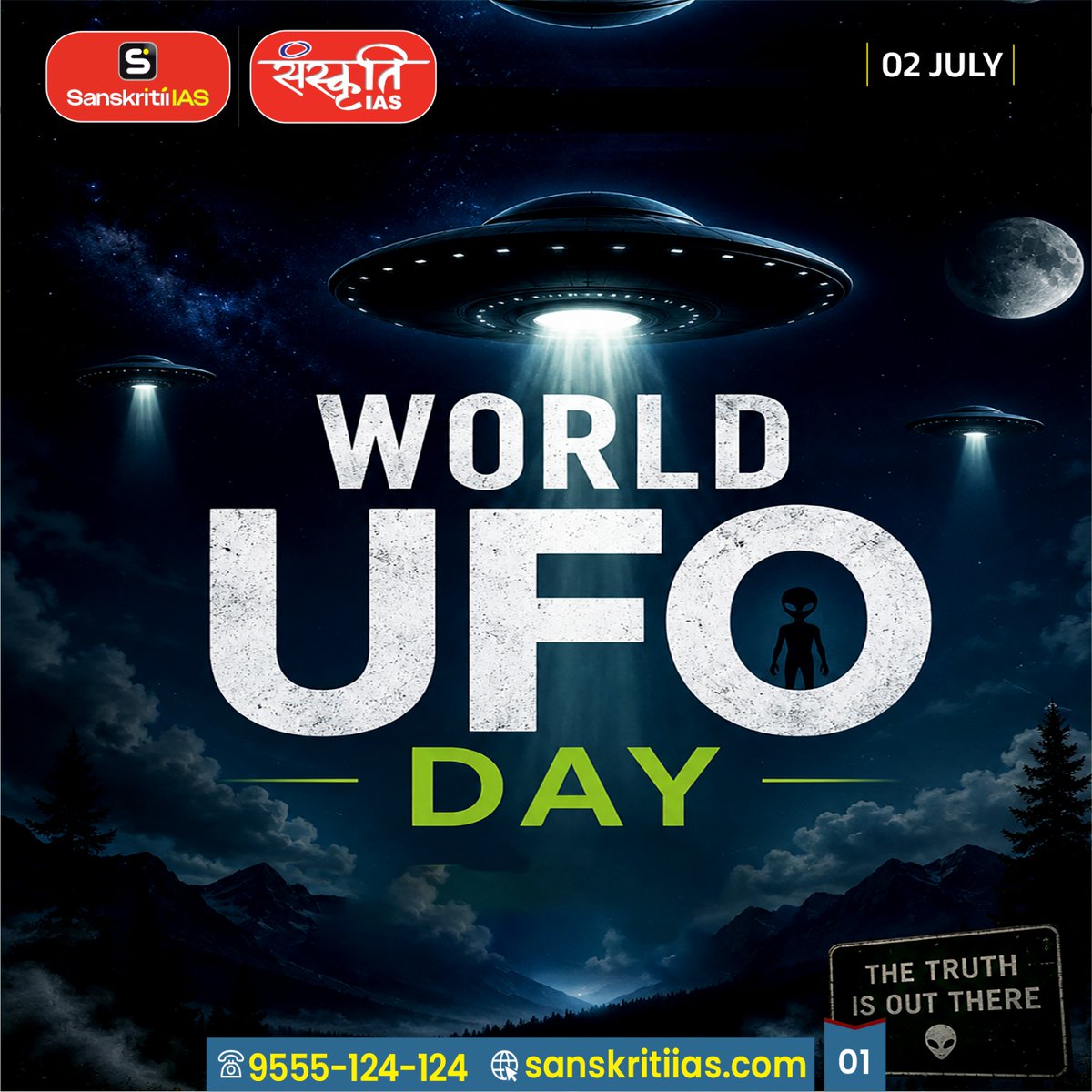 sanskritiias's tweet photo. WORLD UFO DAY
#WorldUFODay #UFO #UAP #Aliens #Extraterrestrial #UnidentifiedFlyingObjects #Space #NASA #Astronomy #Science #Cosmos #SpaceExploration #Mystery #Conspiracy #DidYouKnow #InterestingFacts #WorldEvents https://t.co/EAutl8yz4l