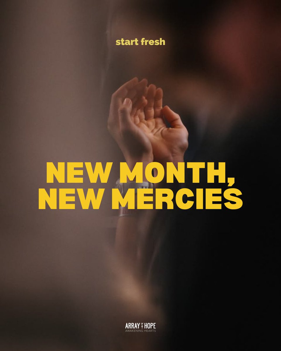 AOHMinistries's tweet photo. This July, start anew because His mercies are new every single morning! Go &amp; receive 🤲

Happy July! https://t.co/JvRZu8WDFH