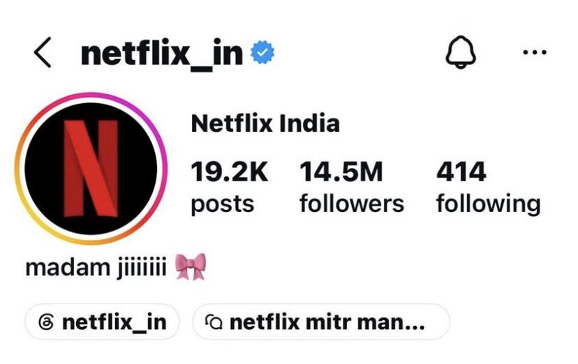 nexiivexii's tweet photo. Madamm jiiiii 🎀

Hence proved, Netflix is the biggest yoganksha shipper 😭

#akankshachoudhary #yoganksha #netflix https://t.co/pCpsF1BIbu