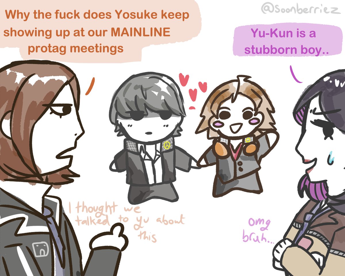 Soonberriez's tweet photo. That one couple that gotta do EVERYTHINGGGG together

#souyo #persona4 https://t.co/Eq8HSLF2Ad