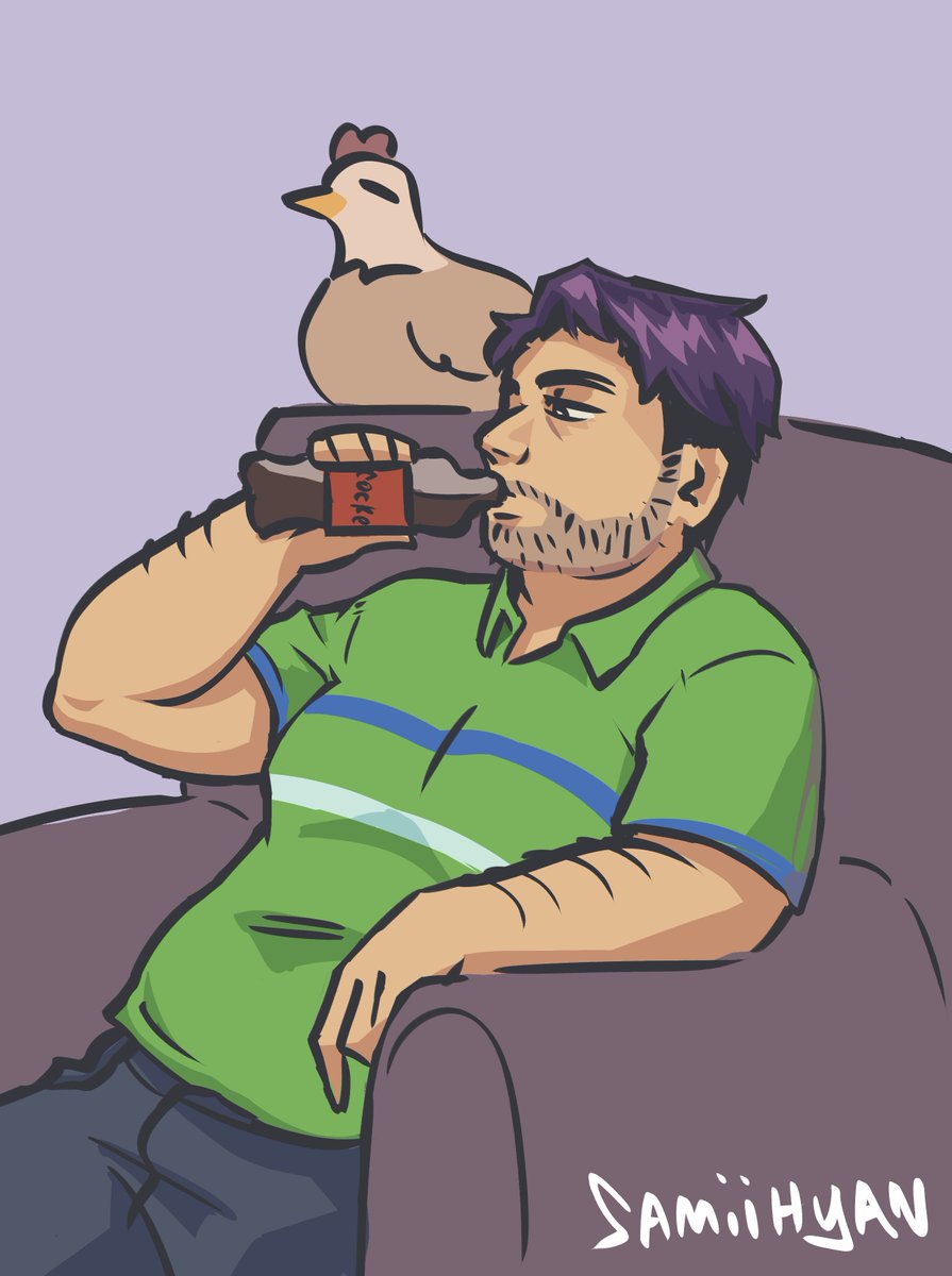 samiihyan's tweet photo. stardew valley shane sketch :) https://t.co/4vBpyvSgA9