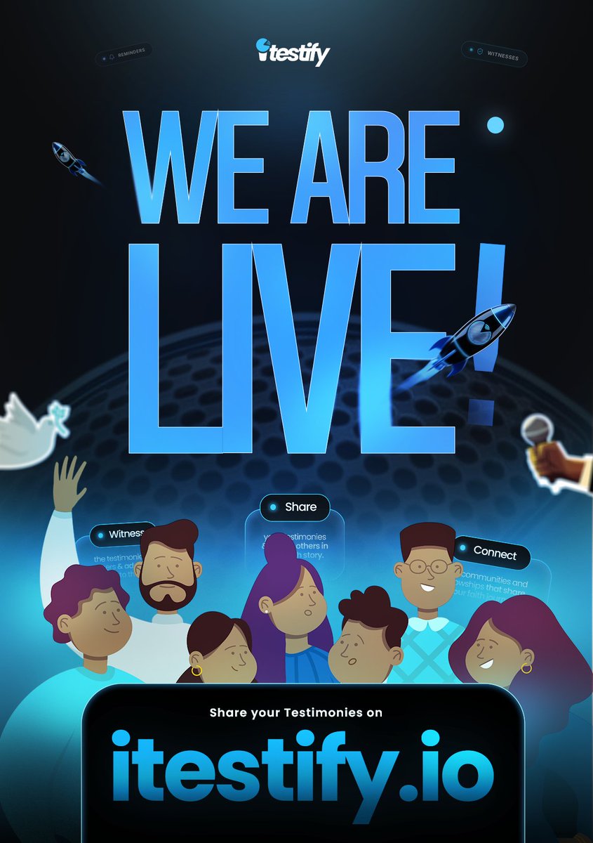 iTestifyHQ's tweet photo. Your story deserves to be heard.

iTestify is now live - Your Testimony's home.

Share your testimony
Be inspired by real faith stories
Connect with a community that grows together in Christ

Let's fill the world with stories of God's faithfulness. https://t.co/NPu5e7SbpE