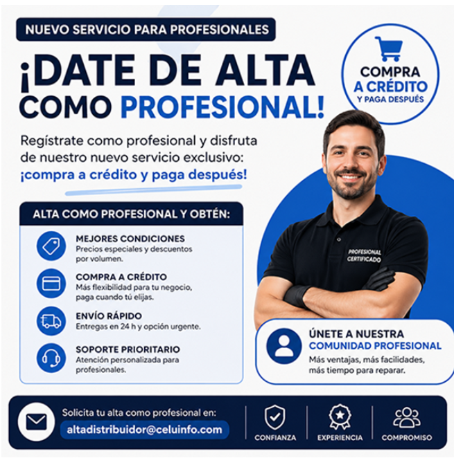 celu_info's tweet photo. 🔋Baterías Original Service Pack para Apple iPhone para profesionales
Compatibles con diferentes modelos, desde series anteriores hasta la última Serie 17
✅ Repuesto profesional
✅ Calidad Service Pack
✅ Ideal para talleres
✅ Stock según disponibilidad
https://t.co/WVJxoTeYqH https://t.co/4GHiGXHl85