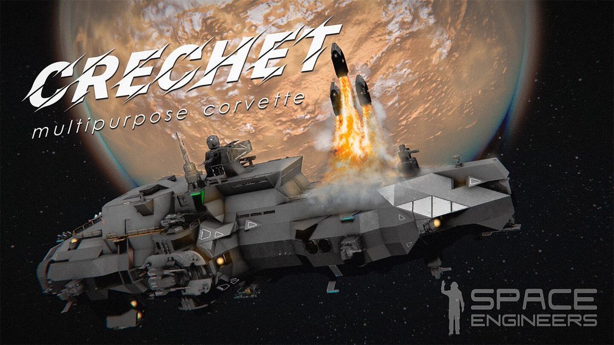 SpaceEngineersG's tweet photo. CRECHET - Multipurpose Corvette by Droid Commandos
➡️ https://t.co/ZHmaoEc83Z
This is a multi-purpose corvette Crechet. This ship is capable of performing many combat missions, from transporting cargo to destroying large targets.
#SpaceEngineers #SteamWorkshop #NeedToCreate https://t.co/sPLjPSOEs1