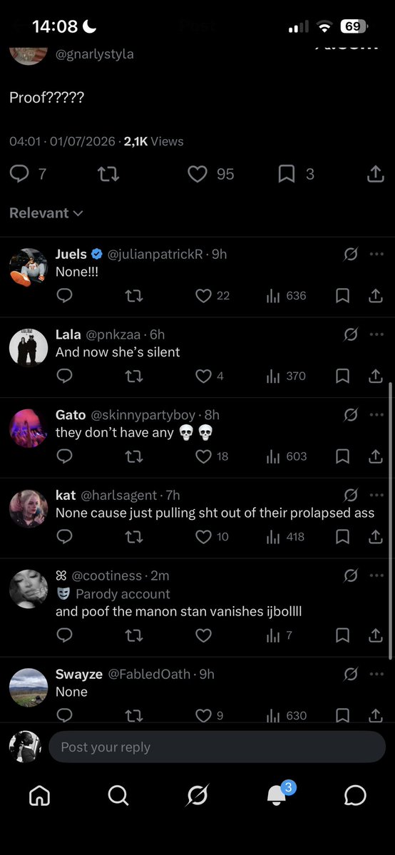 urfavmartinist's tweet photo. This interaction is sooooo funny 😭😭😭😭😭😭 @gnarlystyla https://t.co/wvOJbTVq3w